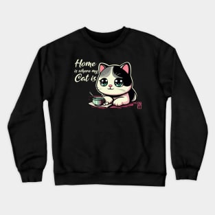 HOME is where my CAT is - I Love my cat - 1 Crewneck Sweatshirt